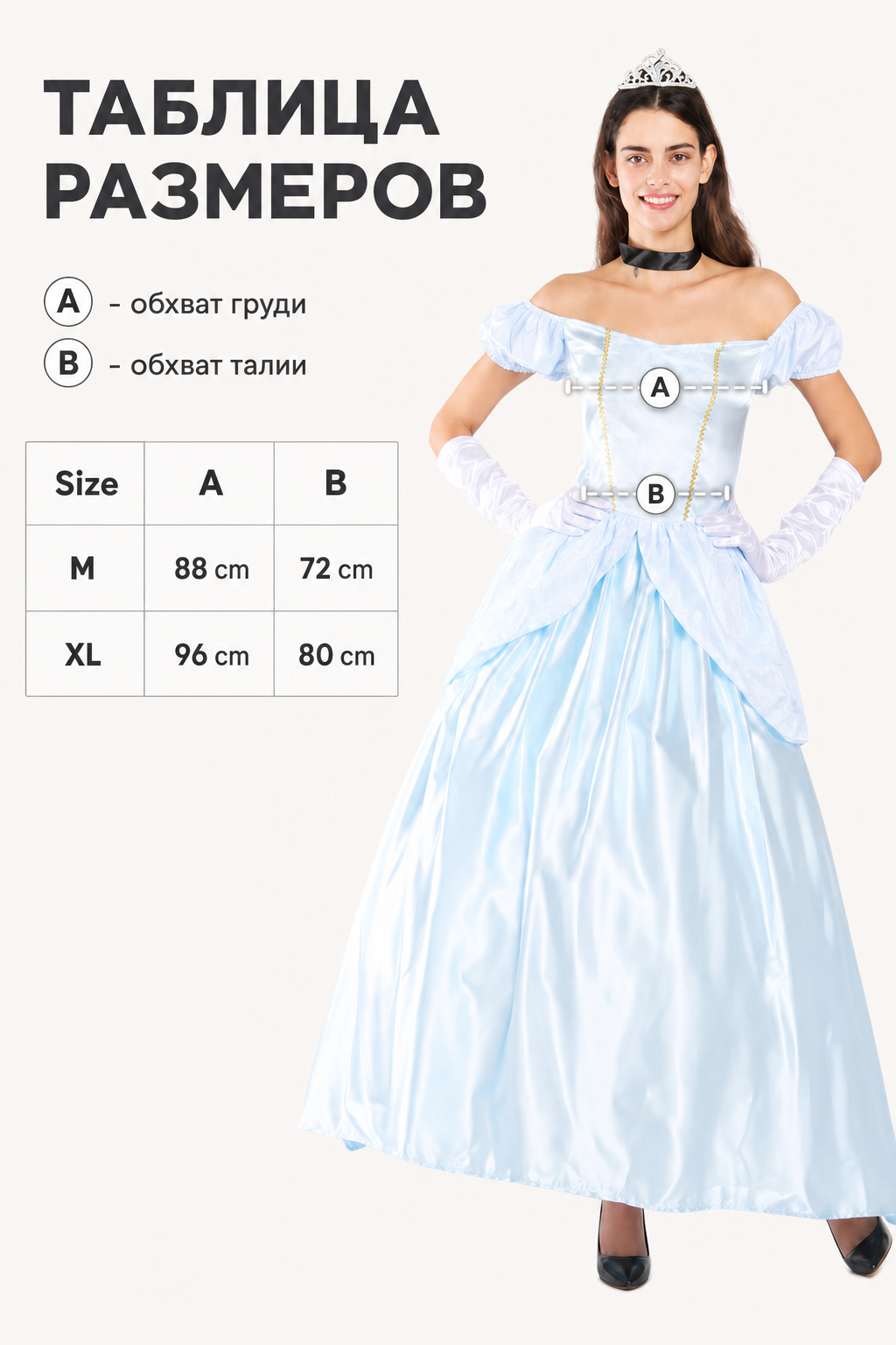 Cinderella Costume Dress with Accessories