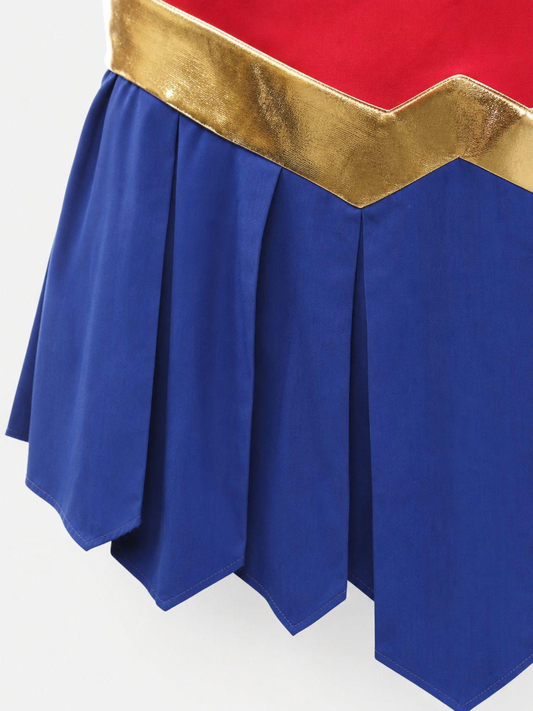 Comic-style cosplay costume with skirt and accessories
