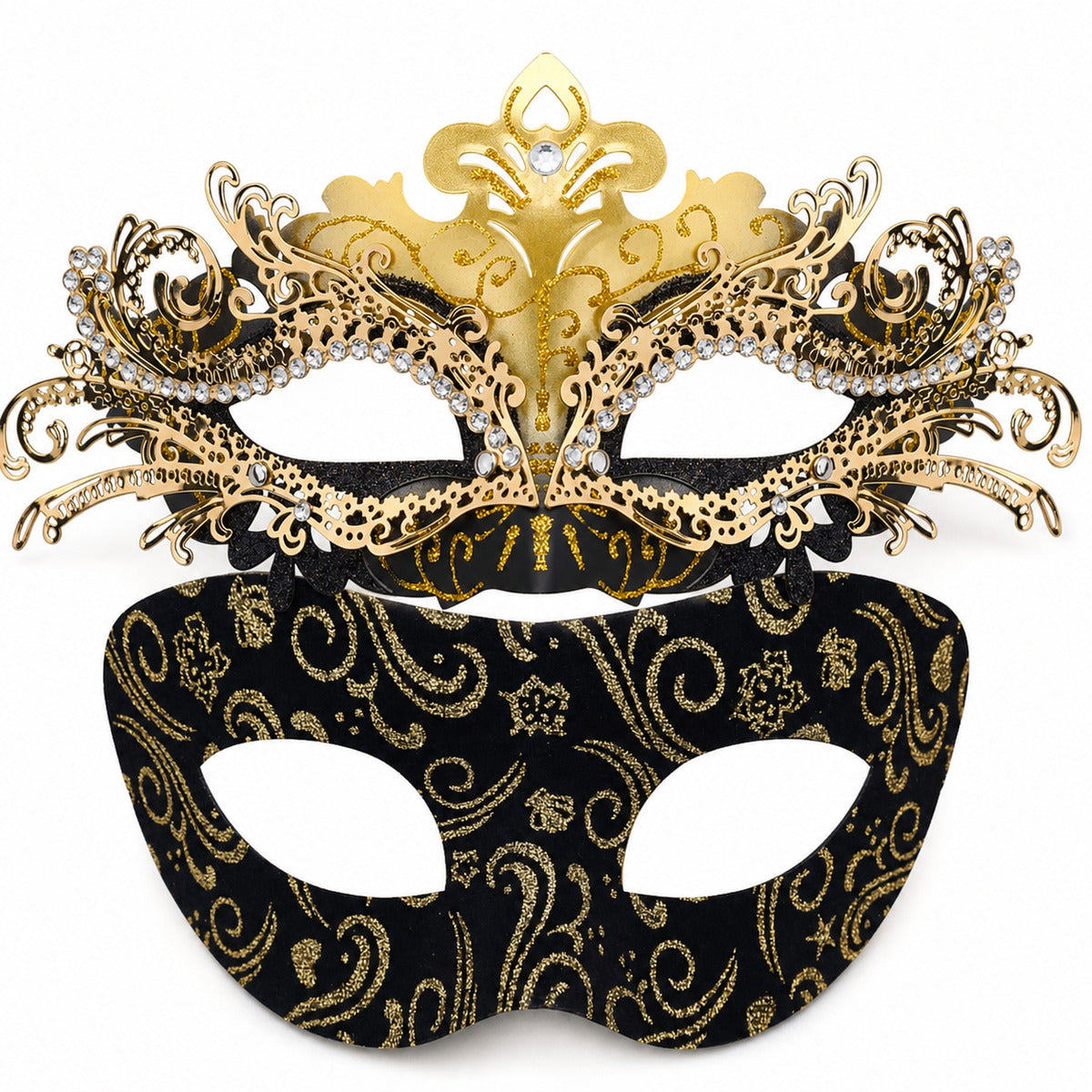 Couple Masquerade Masks Metal Venetian Party Mask Mardi Gras Mask for Women Men