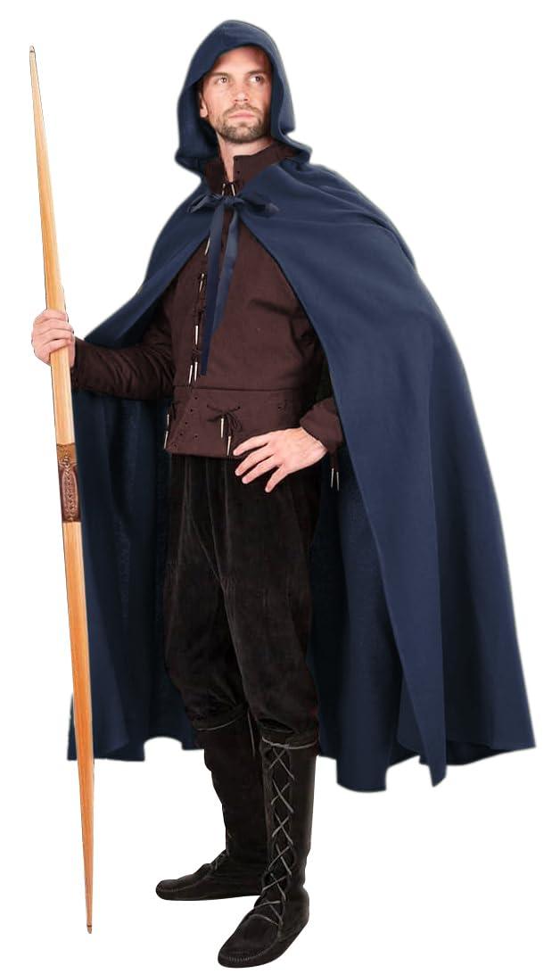 HOMELEX Medieval Hooded Cloak for Men - HOMELEX