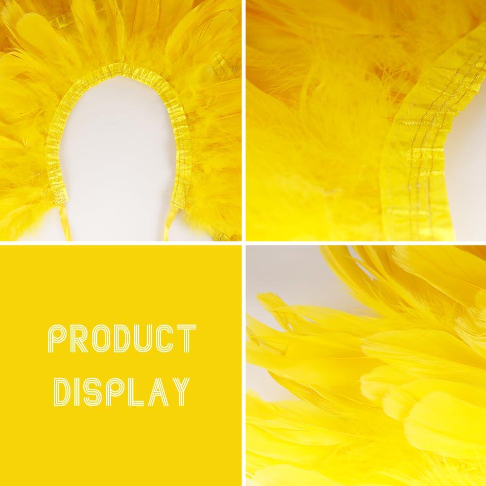 Feather Shawl for Women - Swan Feathers Collar Halloween Crow Cape Witch Costume Accessories - HOMELEX