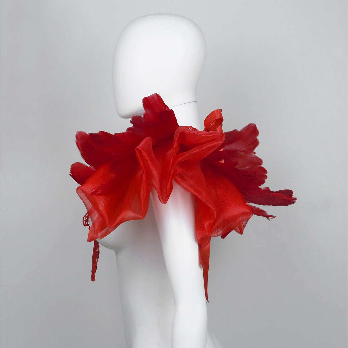 HOMELEX Shoulder Pad with Feathers Wings Halloween Feather Harness Carnival Costumes for Women Masquerade Raven Costume - HOMELEX