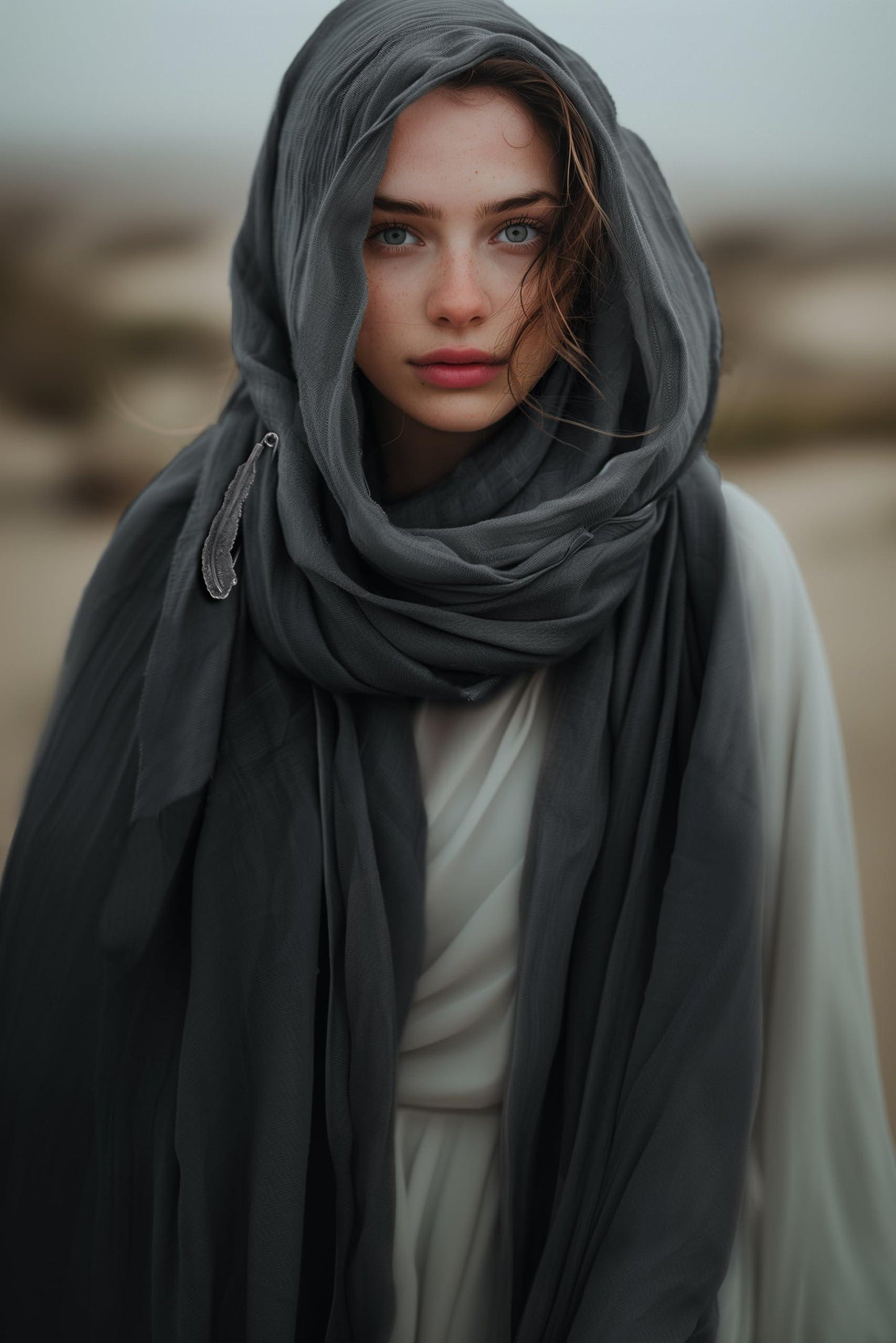HOMELEX Medieval Black Padme Cape Shawl Post Apocalyptic Cloak Black Hooded Cowl - HOMELEX