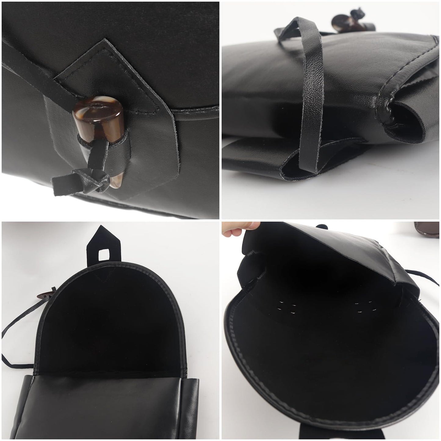 HOMELEX Renaissance Belt Pouch - Medieval Leather Bag for Halloween Faire Costume Accessories - HOMELEX