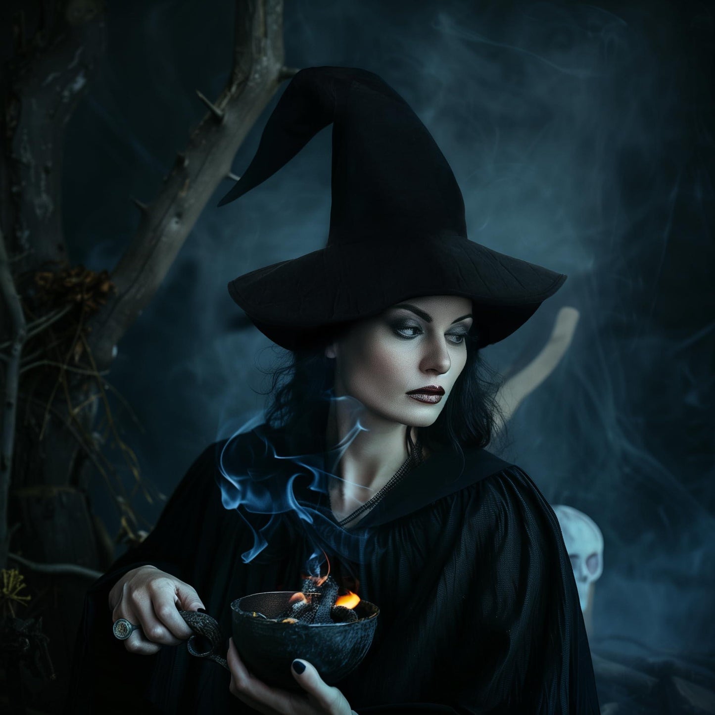 HOMELEX Grey Witch Hat Adult Wizard Hat Sorcerer Accessories Halloween - HOMELEX