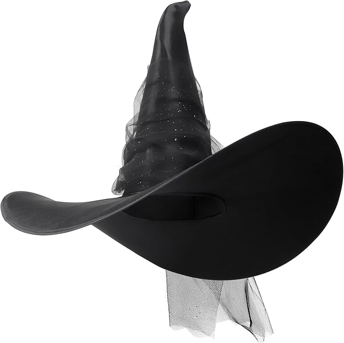 HOMELEX Halloween Women Witch Hat for Large Head Adult Costume Accessory Wicked Cosplay