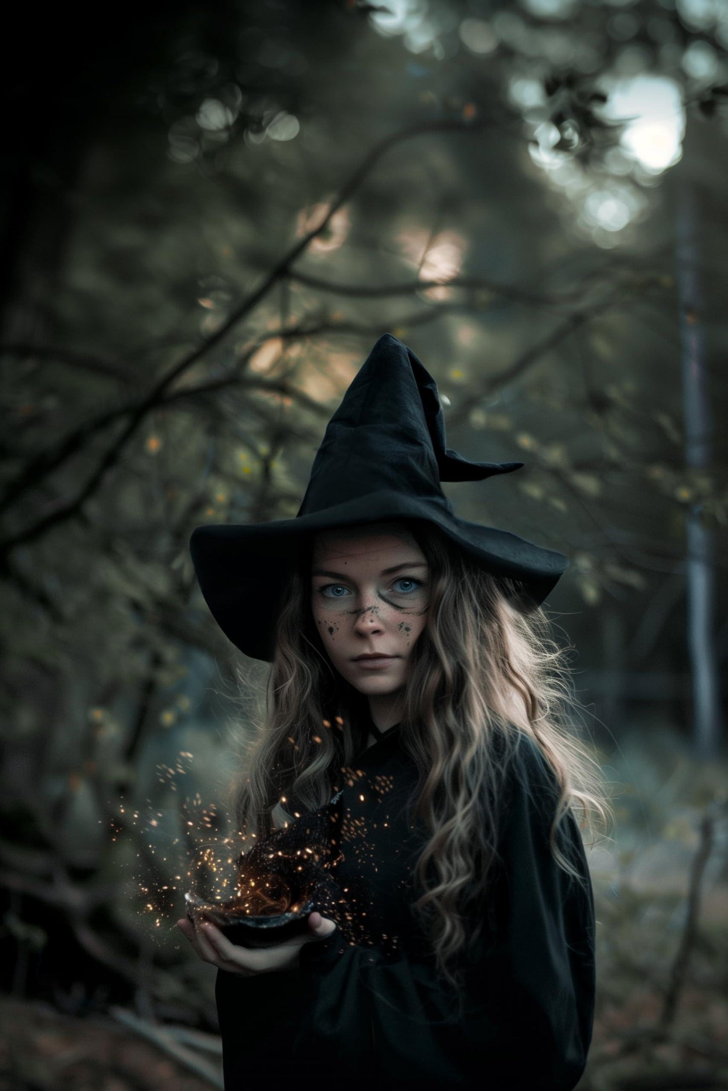 HOMELEX Grey Witch Hat Adult Wizard Hat Sorcerer Accessories Halloween - HOMELEX