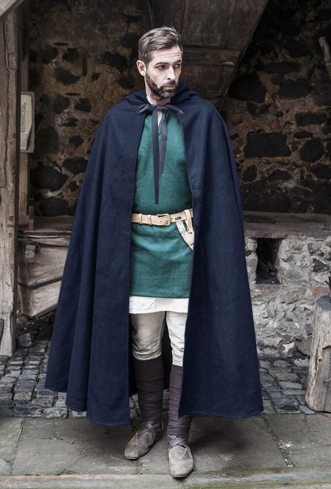 HOMELEX Medieval Hooded Cloak for Men - HOMELEX
