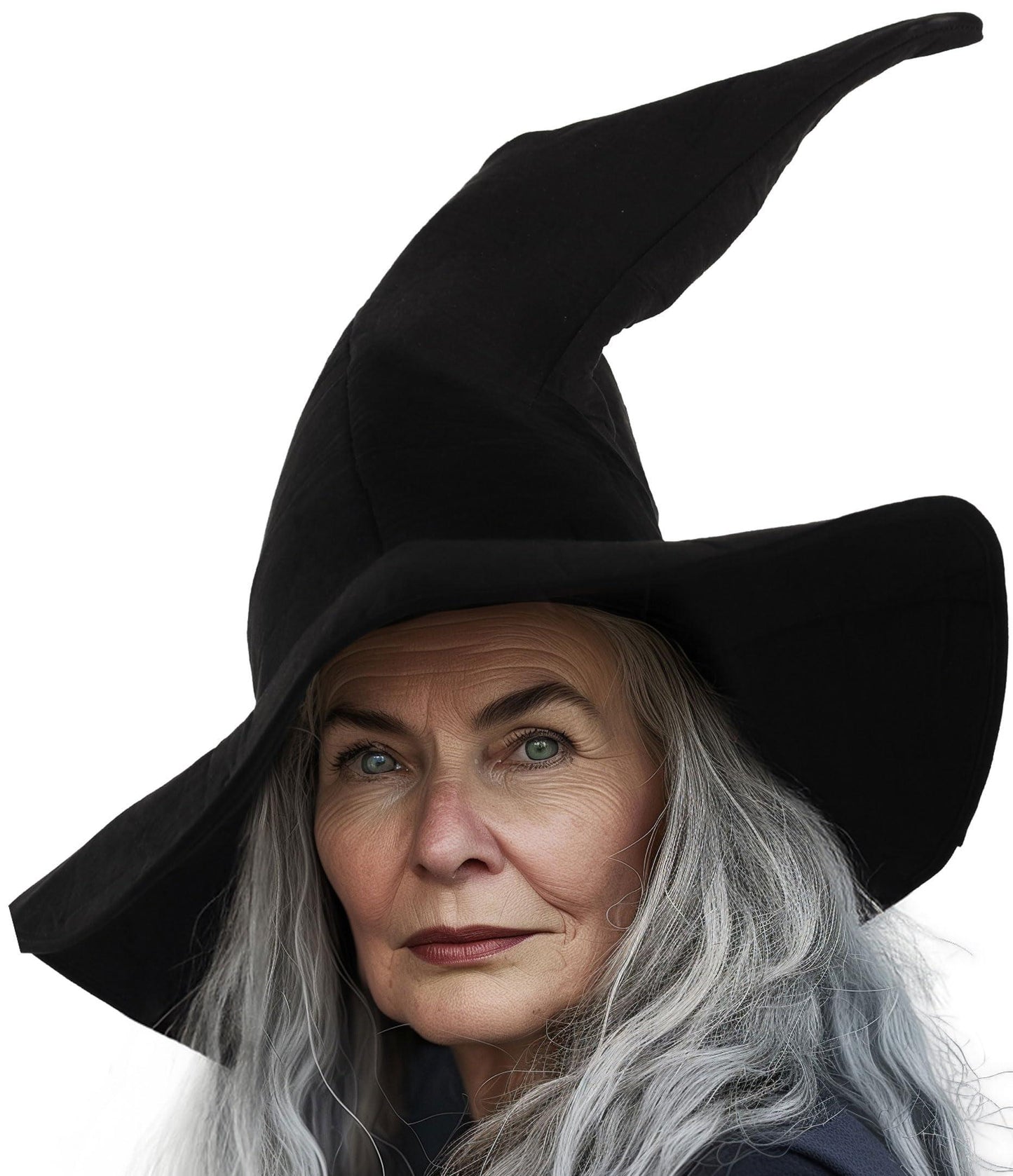 HOMELEX Grey Witch Hat Adult Wizard Hat Sorcerer Accessories Halloween - HOMELEX