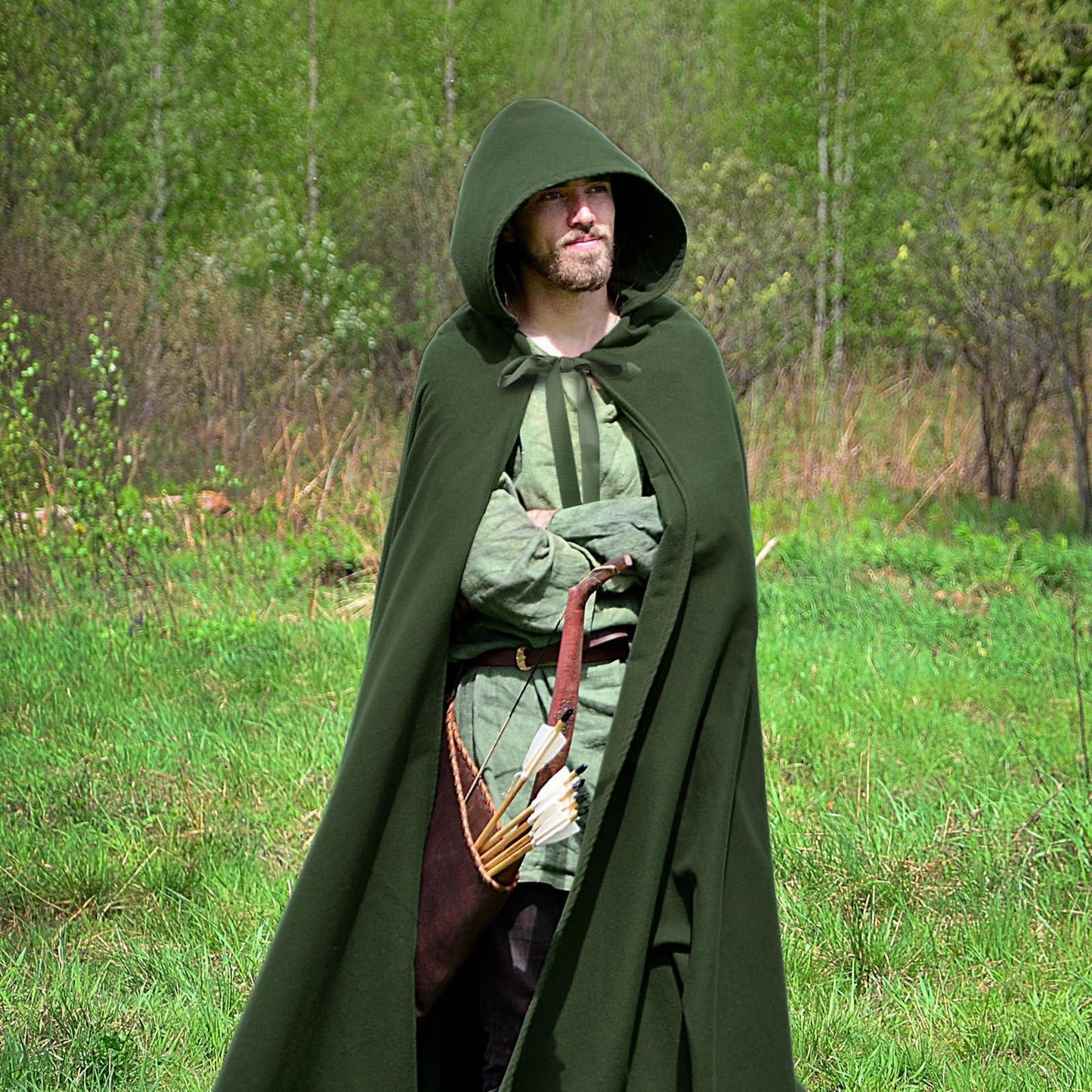 HOMELEX Medieval Hooded Cloak for Men - HOMELEX