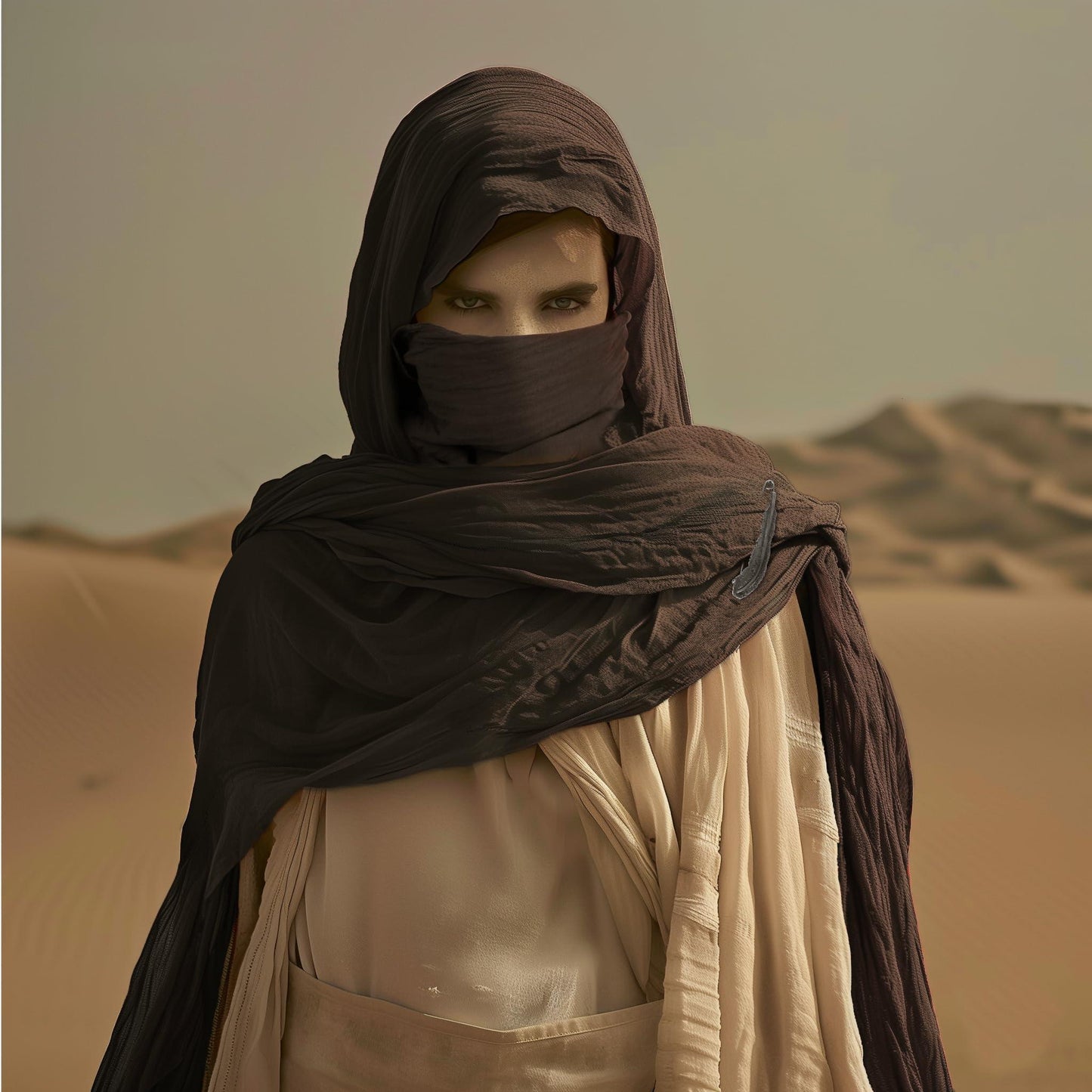 HOMELEX Medieval Black Padme Cape Shawl Post Apocalyptic Cloak Black Hooded Cowl - HOMELEX