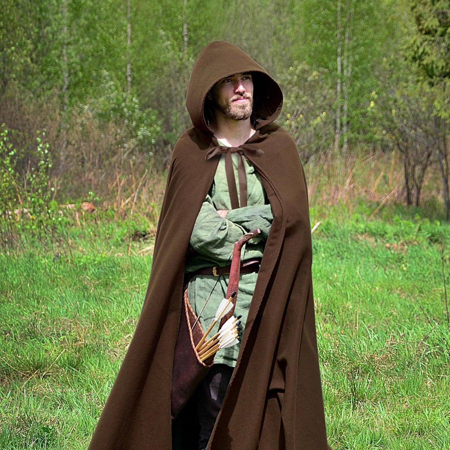 HOMELEX Medieval Hooded Cloak for Men - HOMELEX