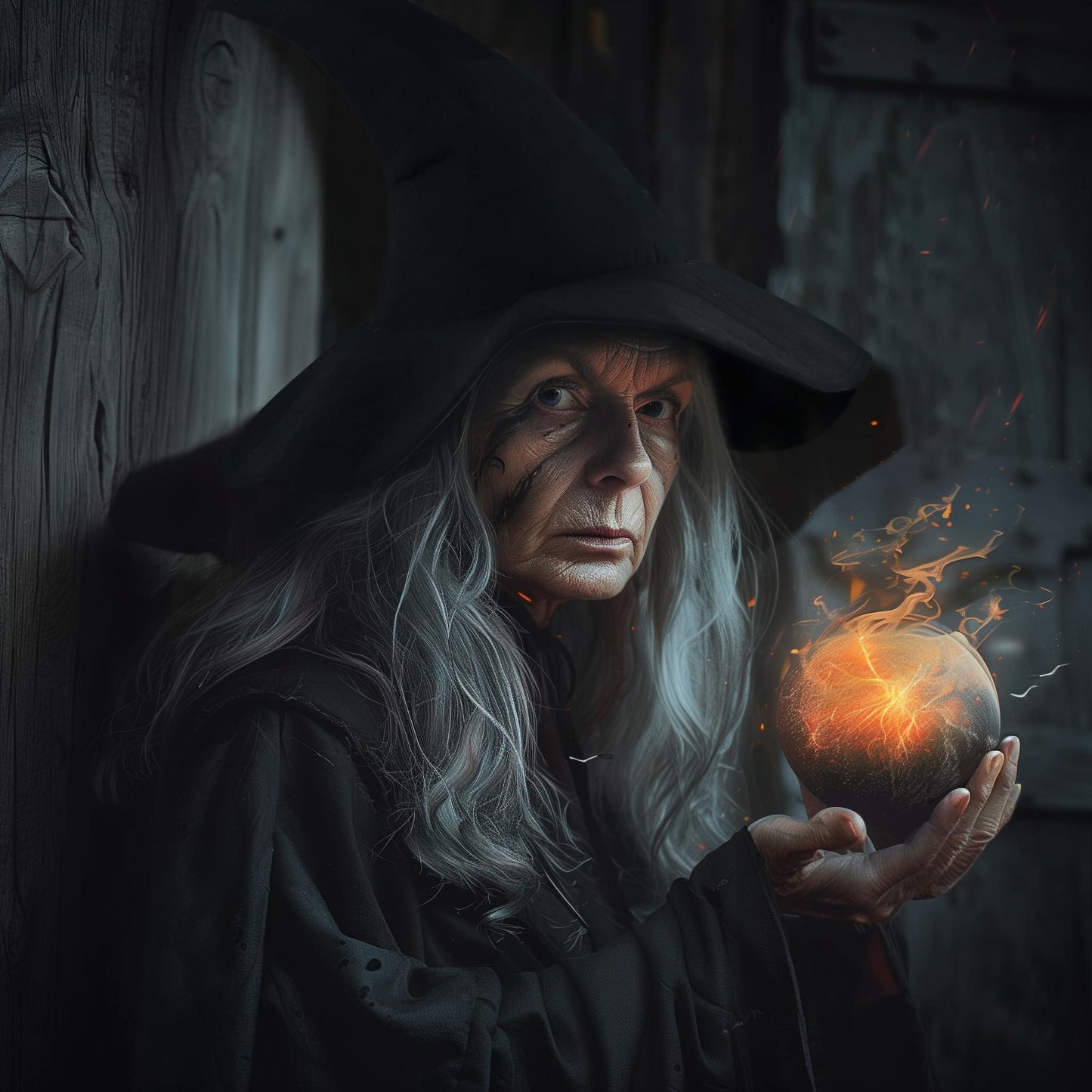 HOMELEX Grey Witch Hat Adult Wizard Hat Sorcerer Accessories Halloween - HOMELEX