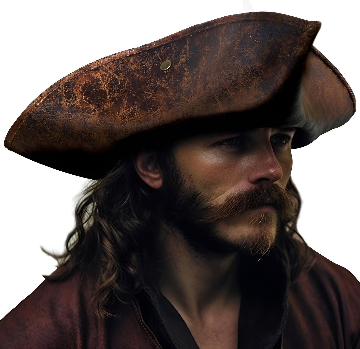 HOMELEX Authentic Pirate Hat for Adult Halloween Colonial Tricorn Costume Accessories - HOMELEX