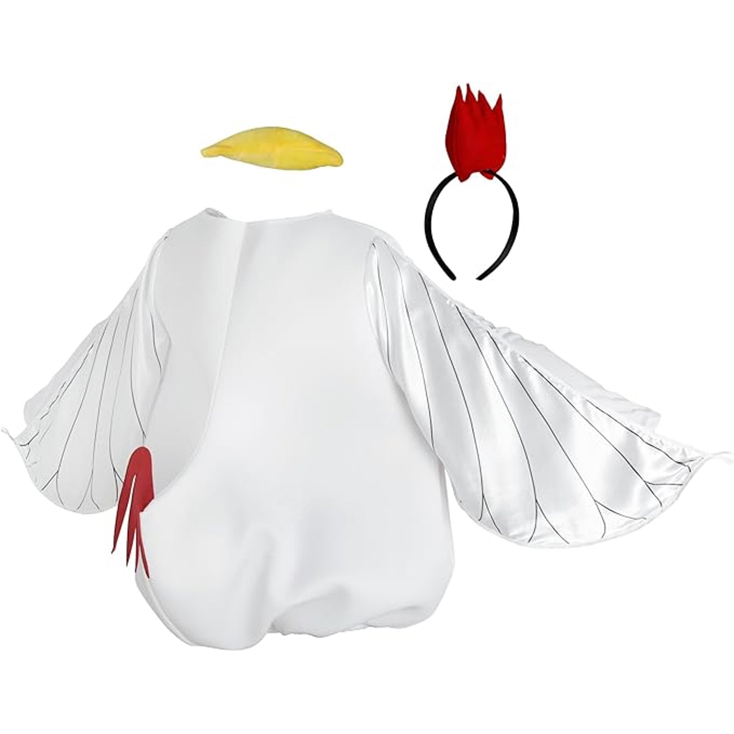 HOMELEX Yellow Rooster Costume Unisex Adult Woman Halloween Animals Jumpsuit One-Piece