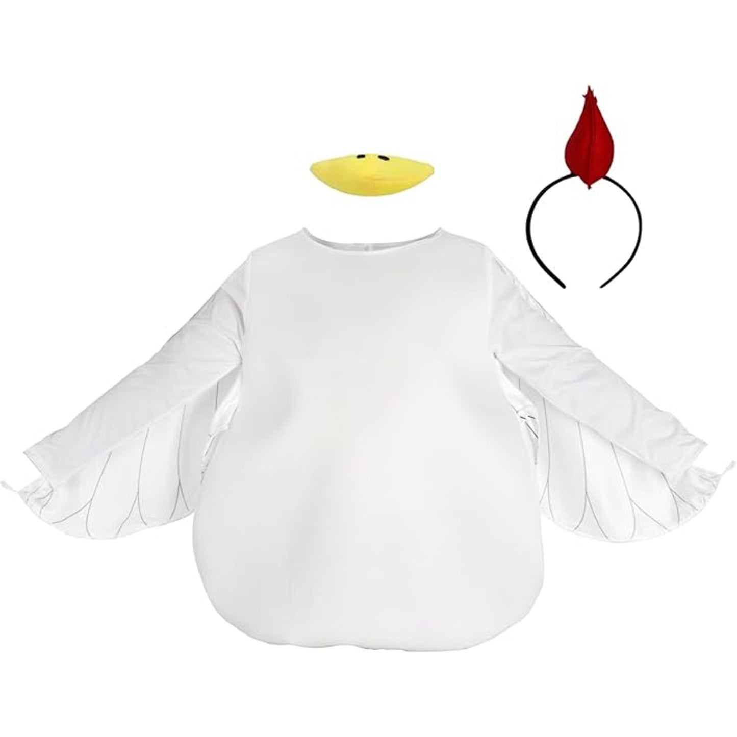 HOMELEX Yellow Rooster Costume Unisex Adult Woman Halloween Animals Jumpsuit One-Piece