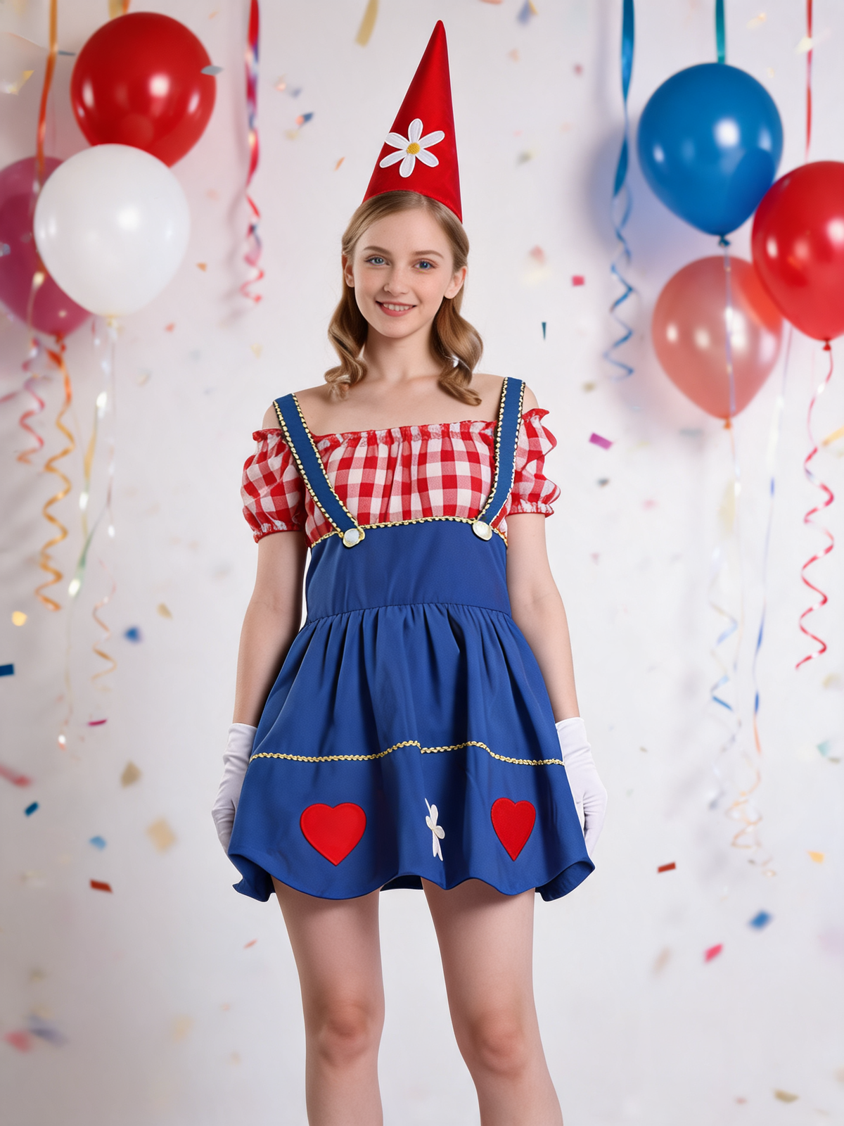 Clown Costume with Hat and Gloves lifestyle view 3