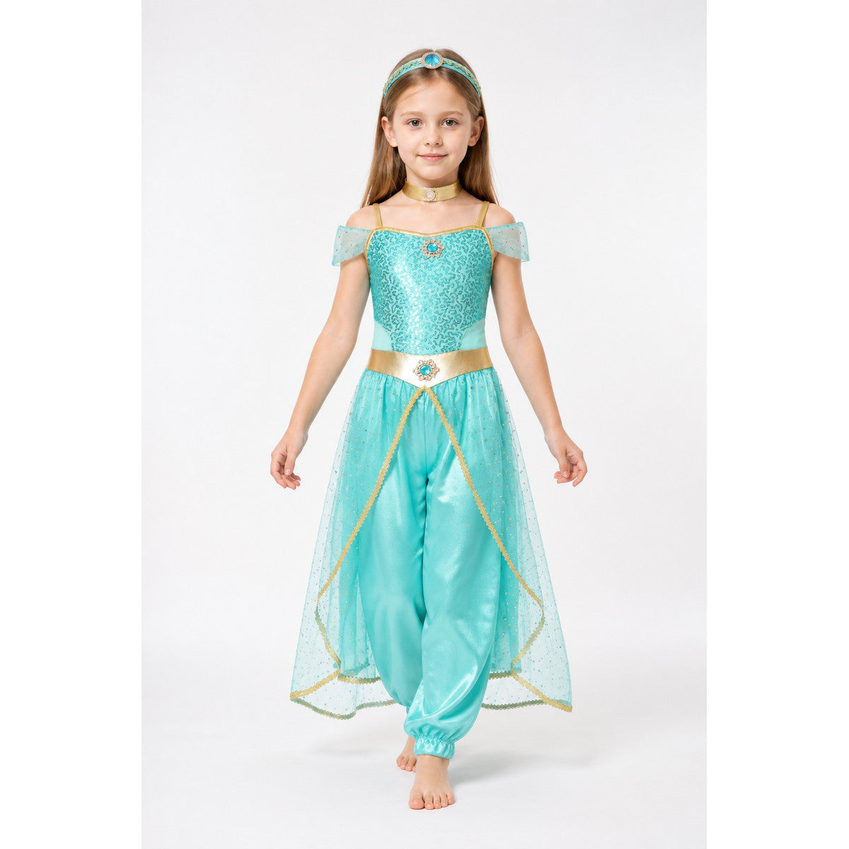 Sequin Princess Jumpsuit with Draped Panels product detail