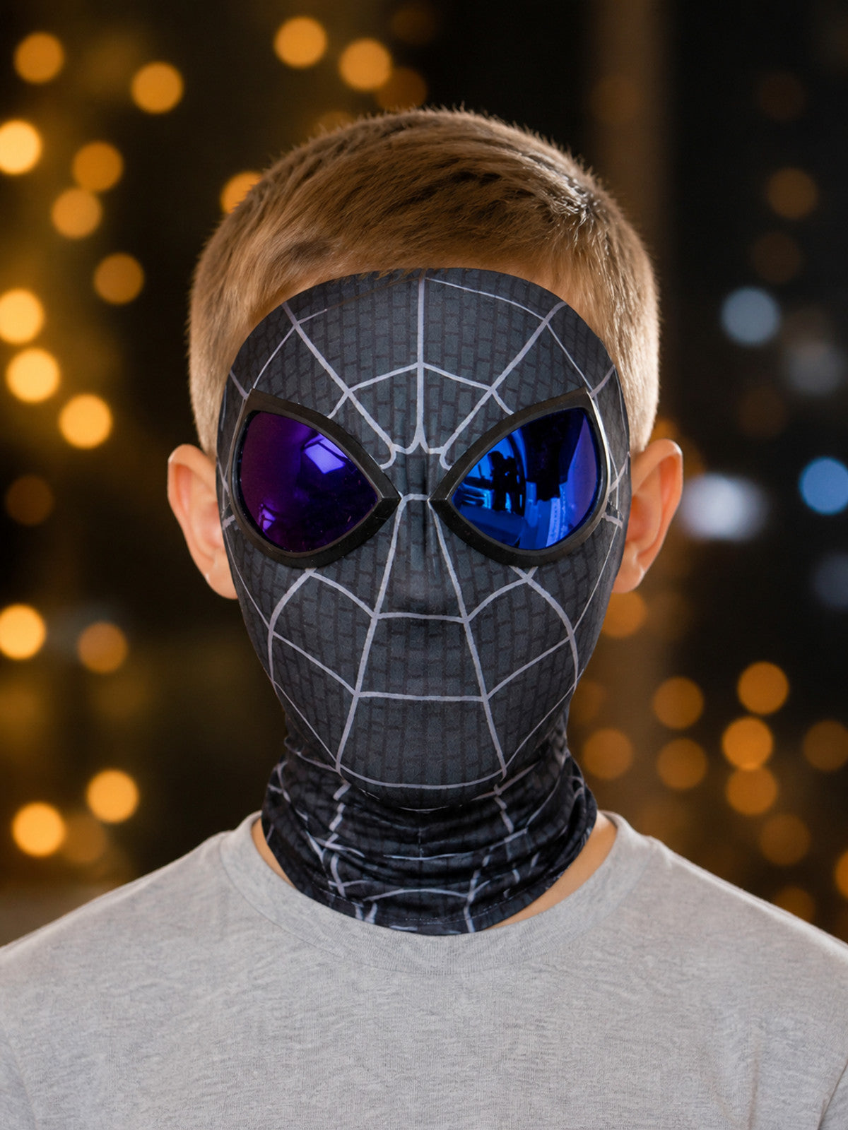 Carnival Mask with Web Pattern and Blue Lenses