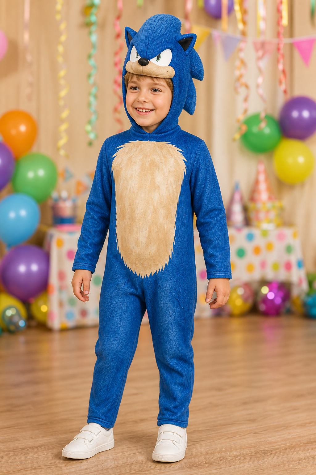 Blue Hedgehog Hooded Halloween Costume