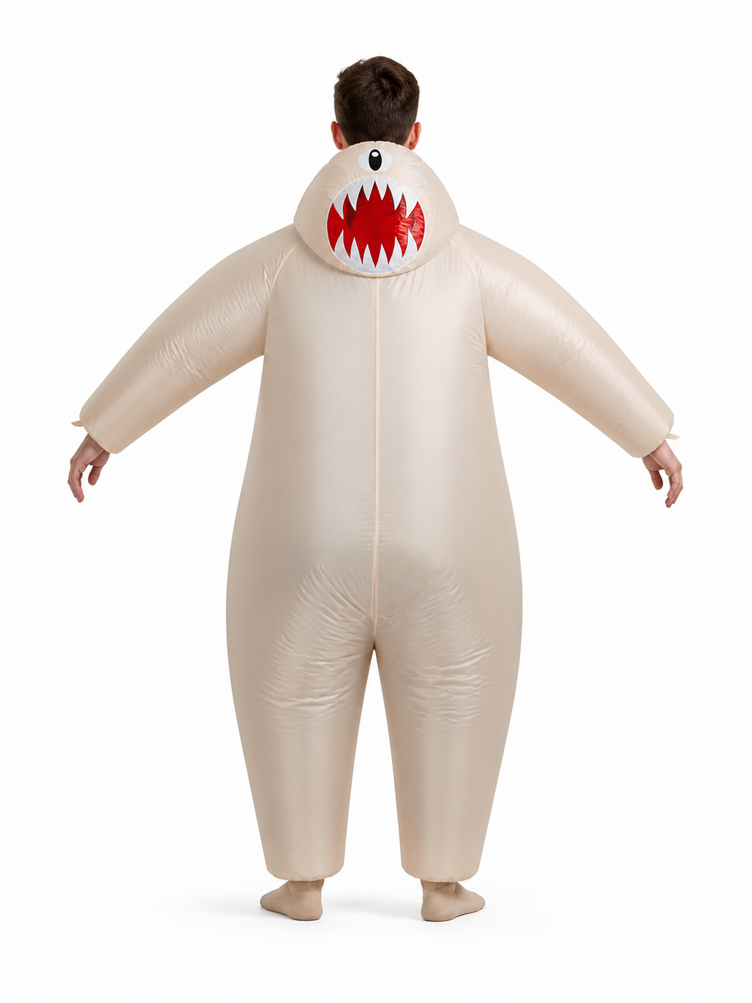 Adult Inflatable Shark Carnival Costume back view