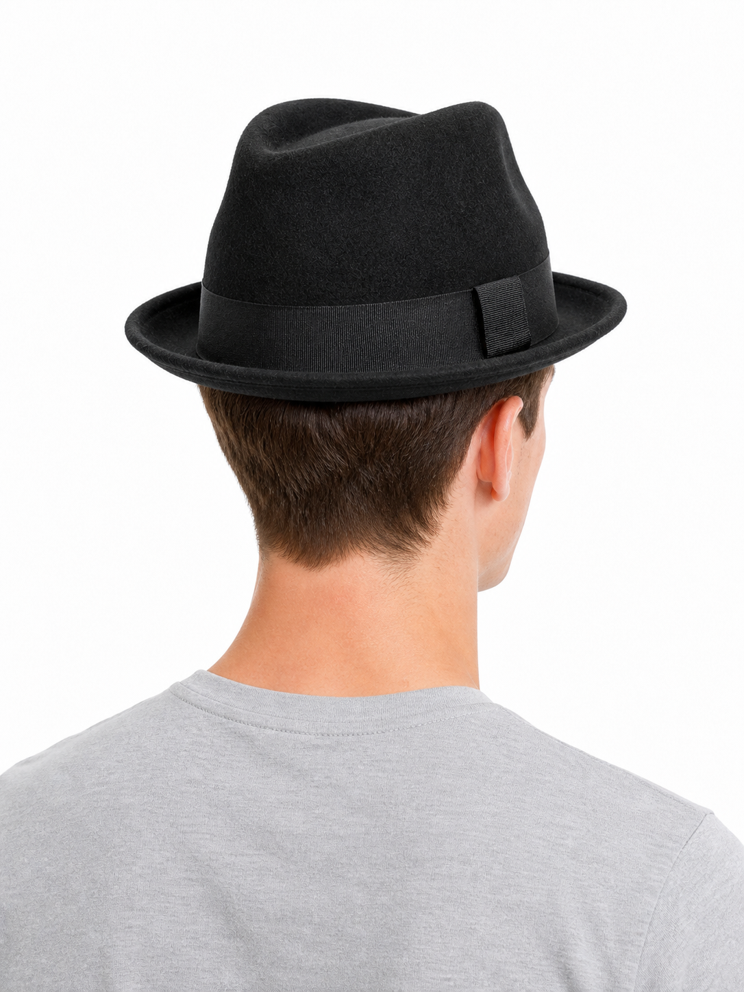 Black Carnival Fedora Hat with Ribbon