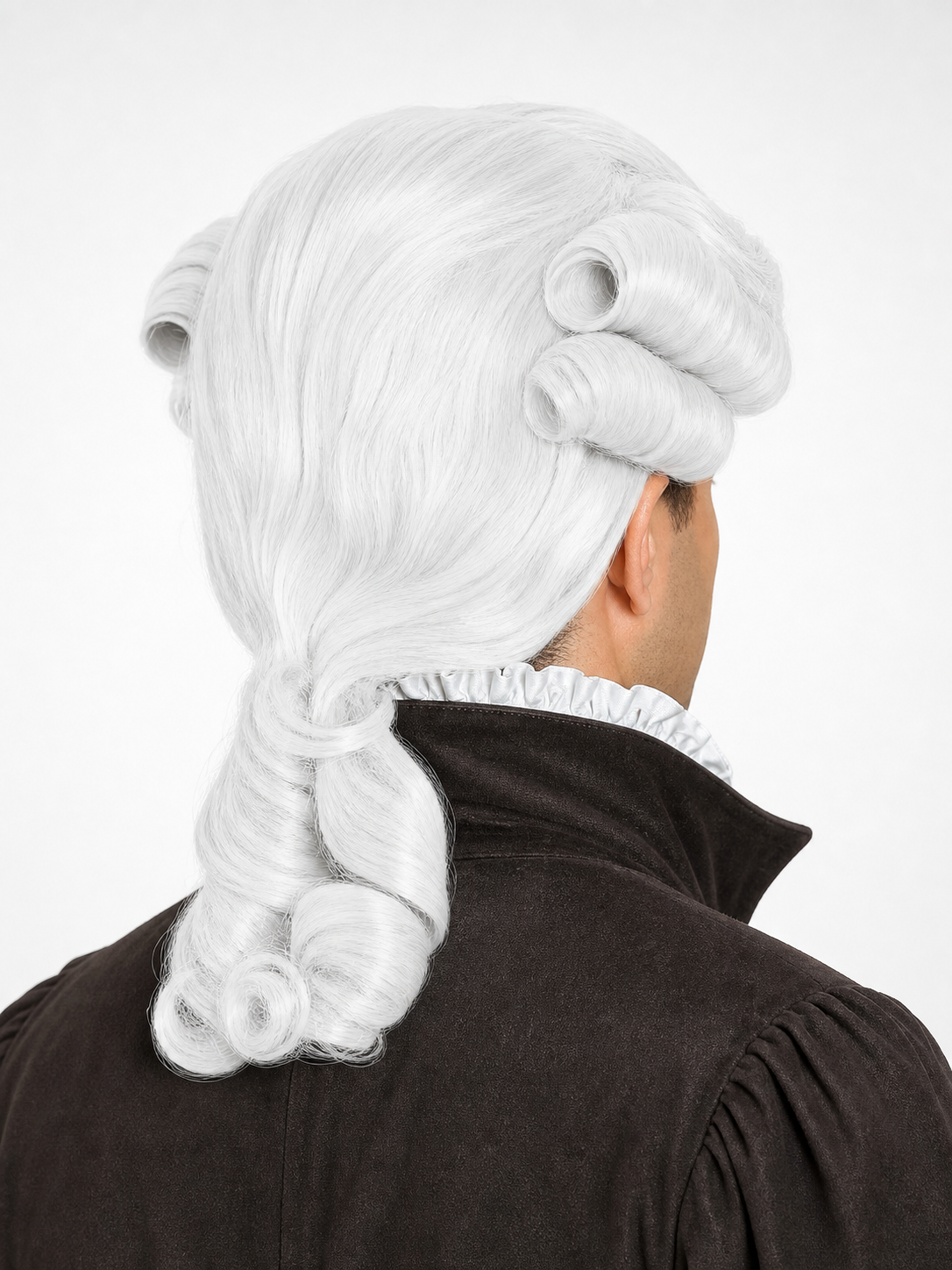 White Colonial-Style Costume Wig