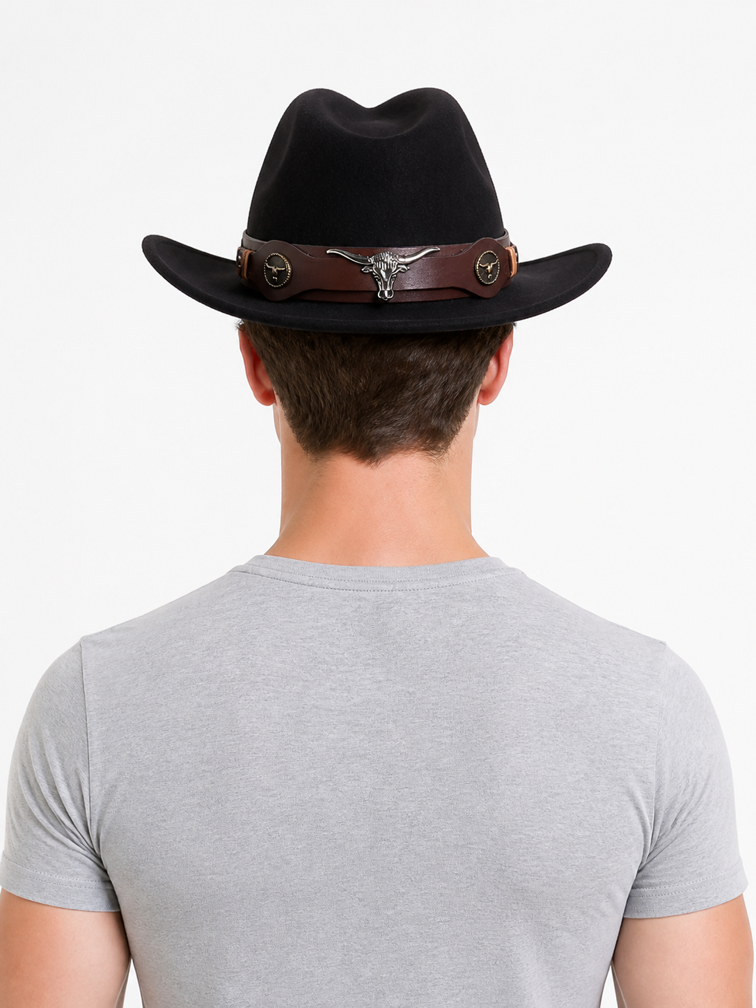 Decorated Carnival Cowboy Hat back view