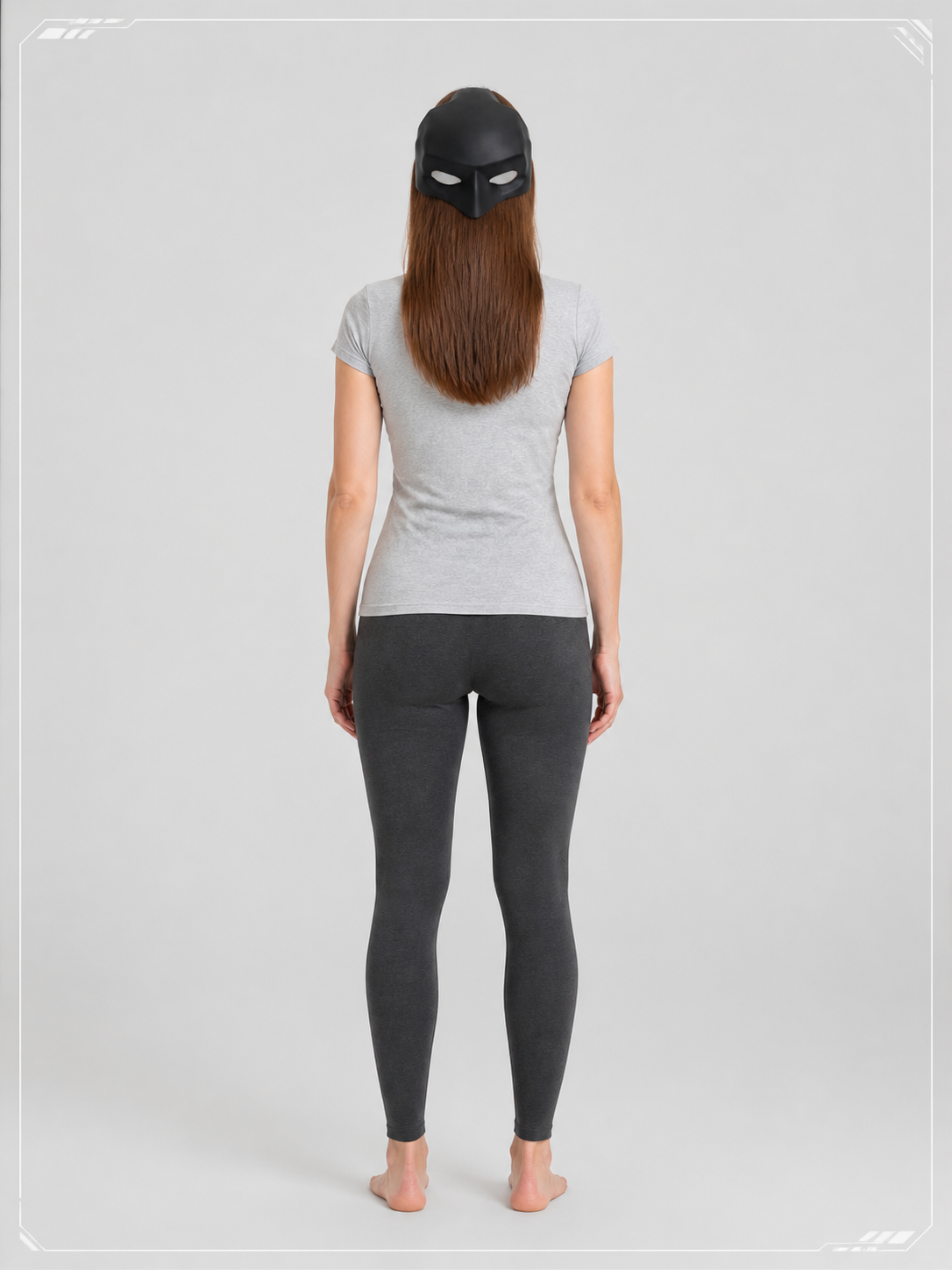 Black Bat-Shaped Halloween Carnival Mask back view