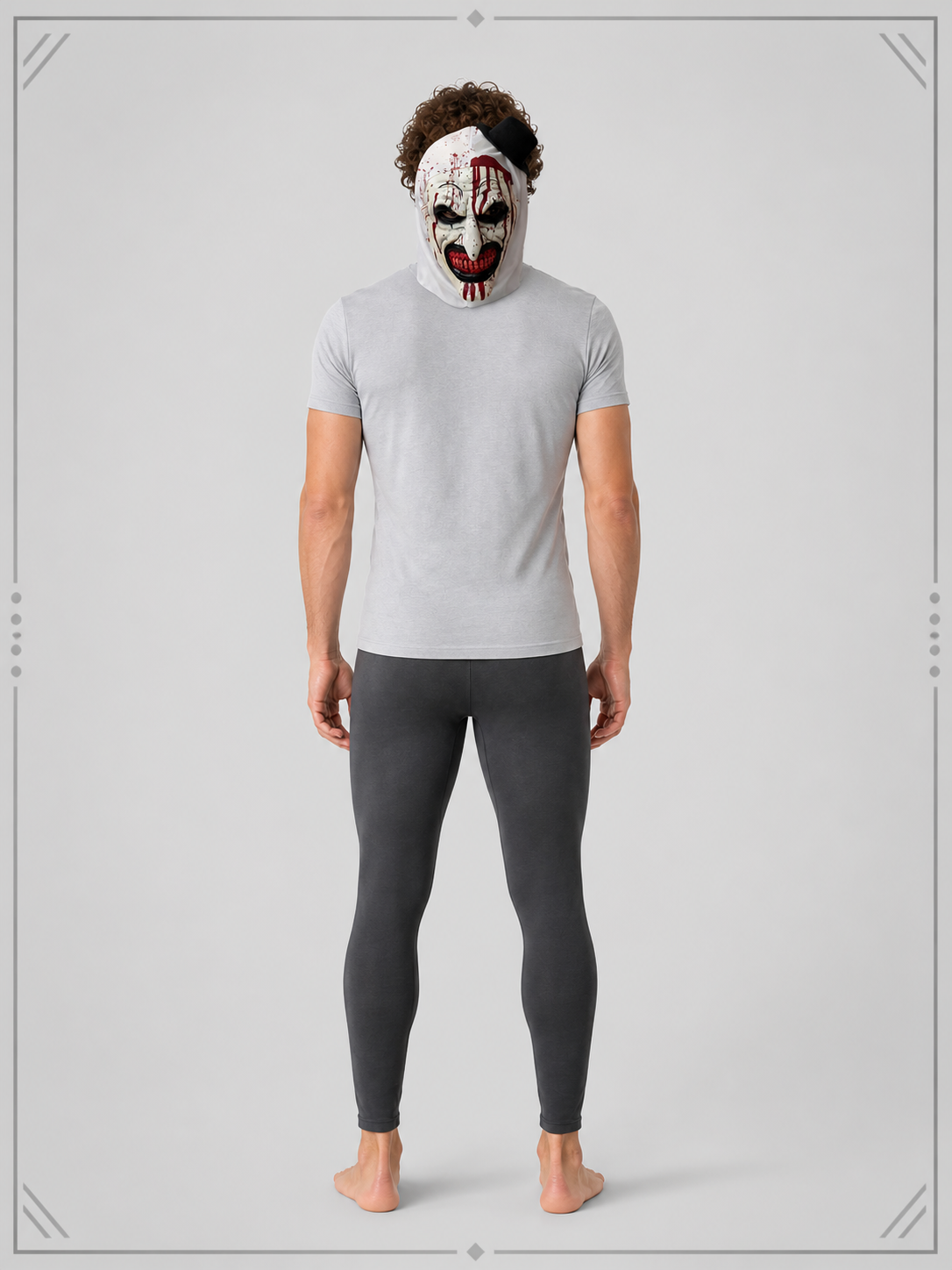 Horrifying Clown Carnival Mask for Halloween and Cosplay back view