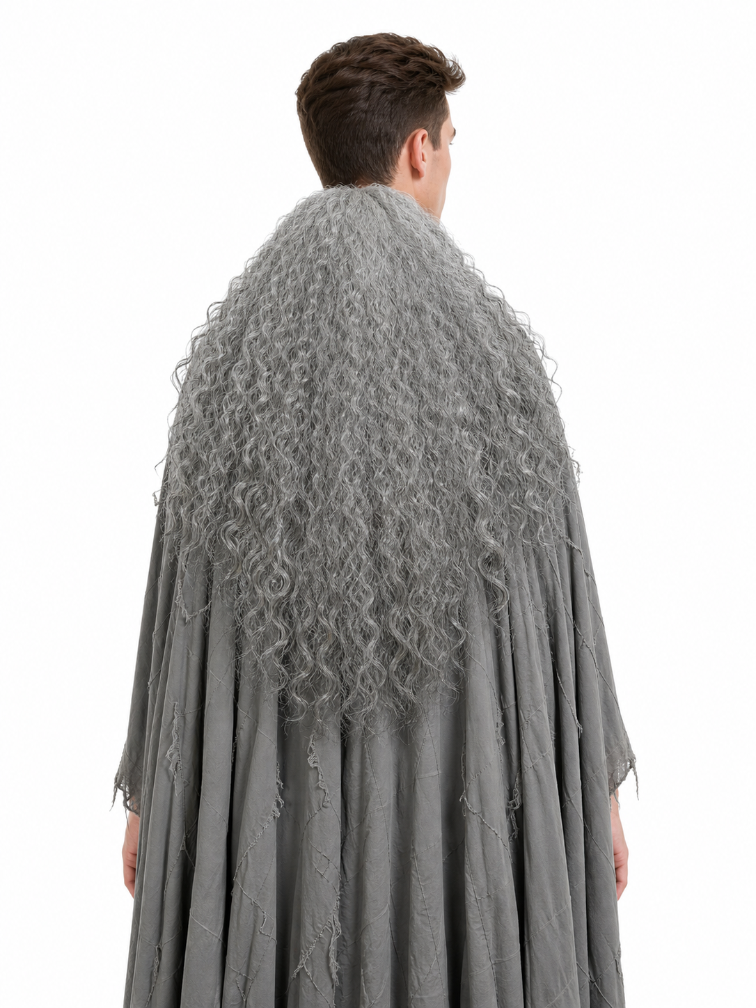 Carnival Wig with Beard for a Wizard Costume