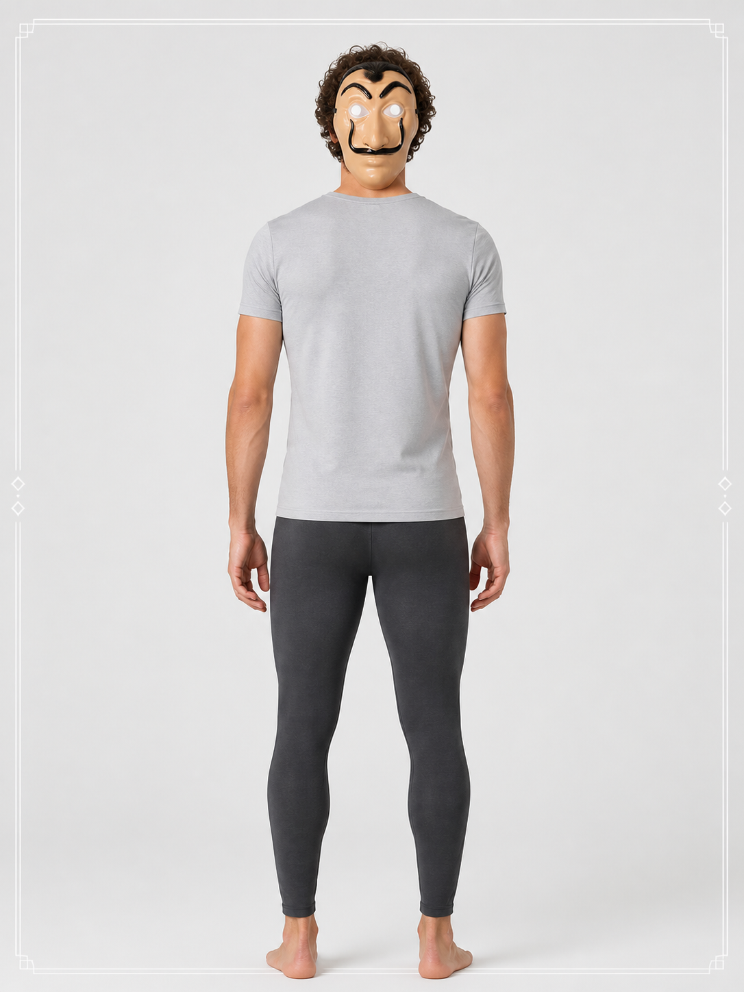 Carnival Mask with Mustache and Long Nose back view