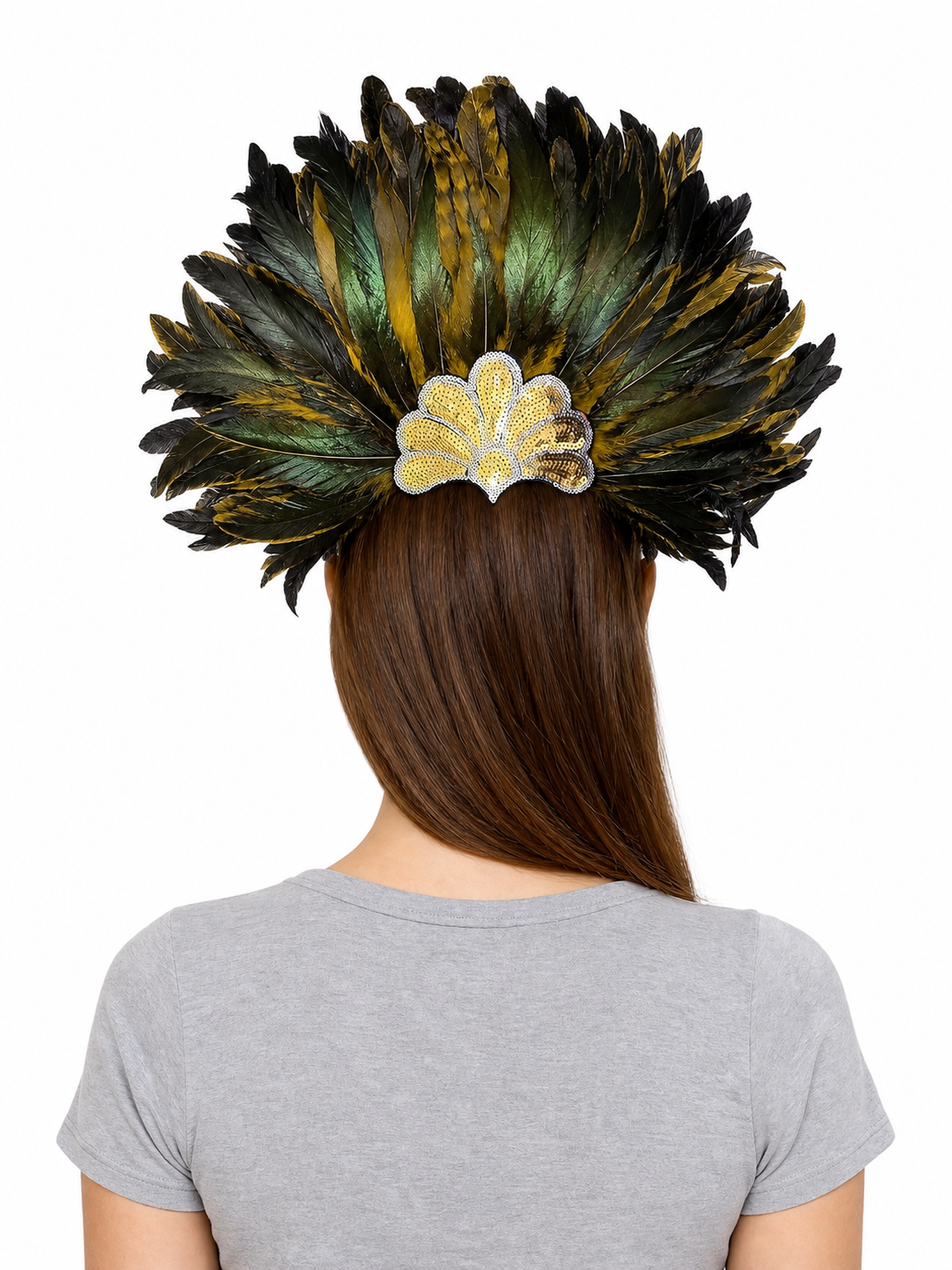 Carnival Feather and Sequin Headpiece