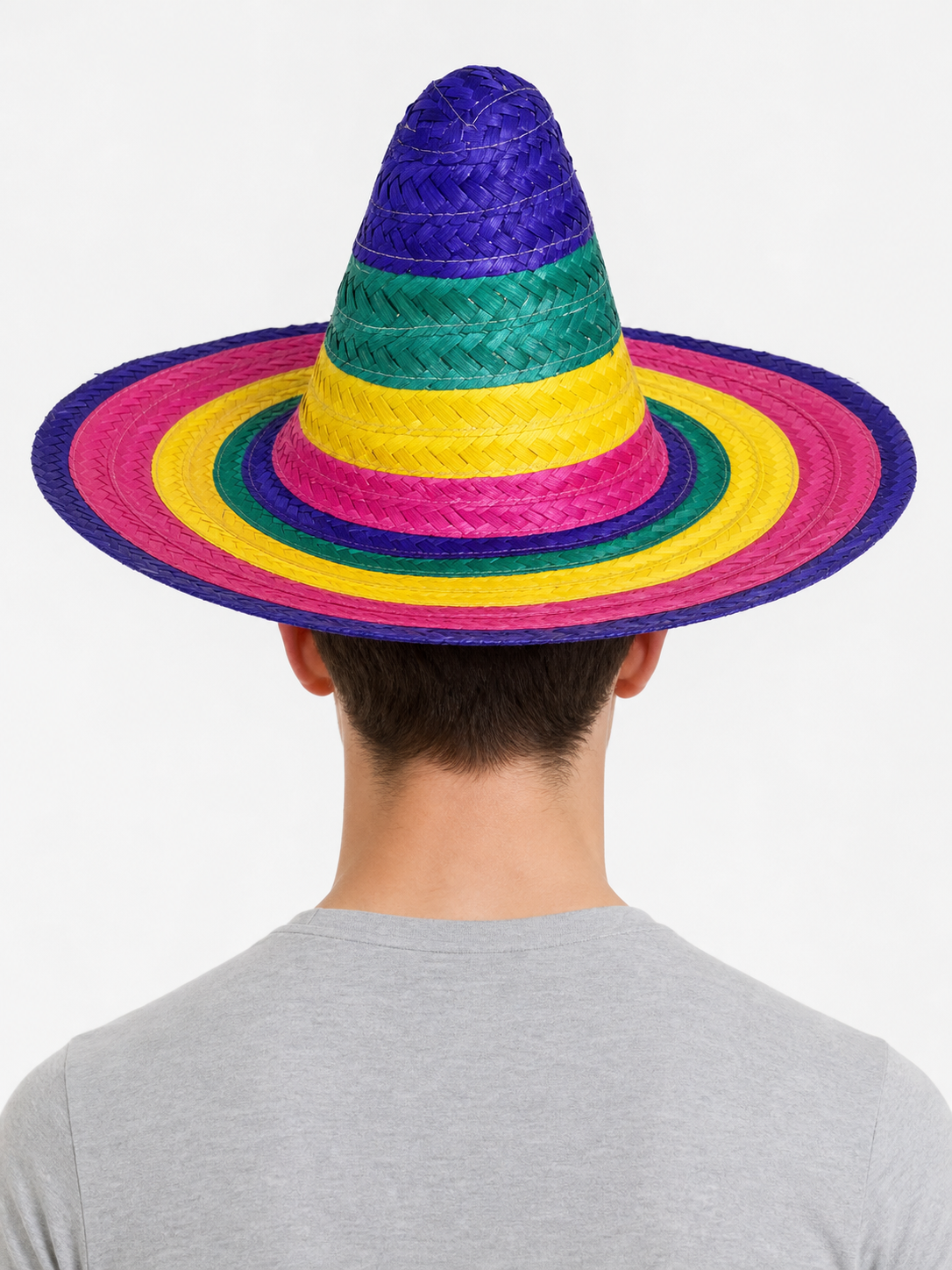 Purple Wide-Brim Carnival Hat back view 3