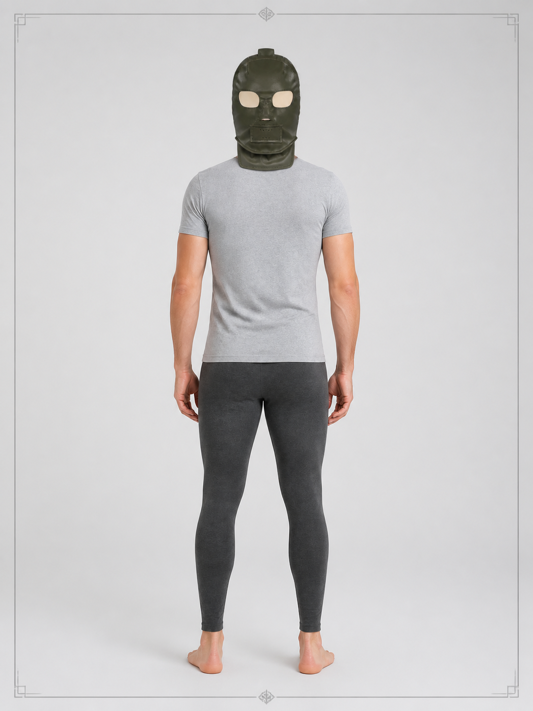 Dark olive carnival mask for Halloween and cosplay