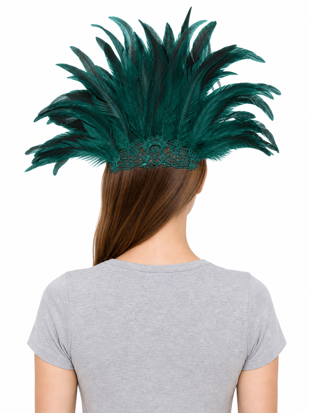 Carnival Feather and Mask Headpiece