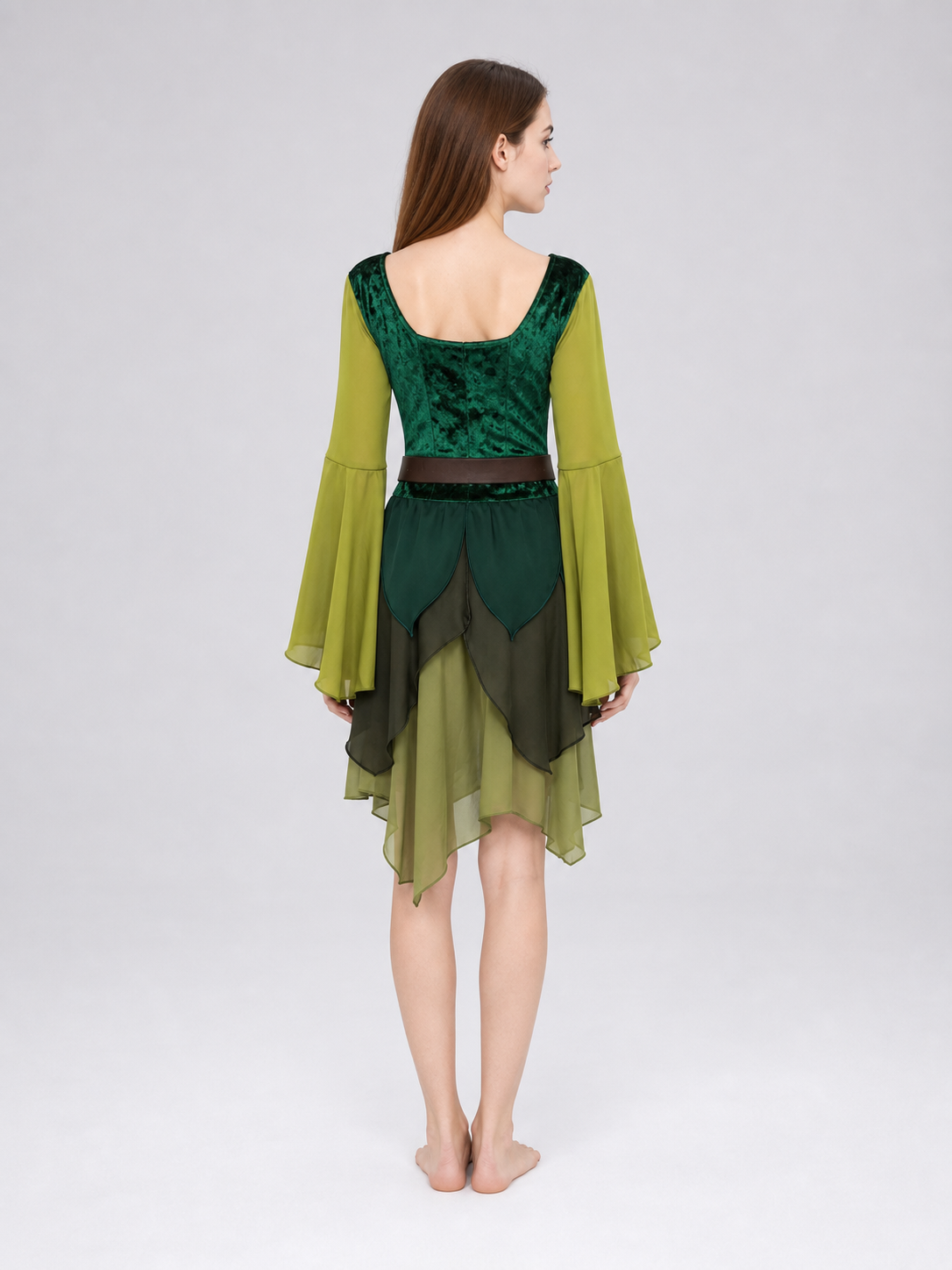 Fantasy Dress with Belt for Cosplay and Celebrations