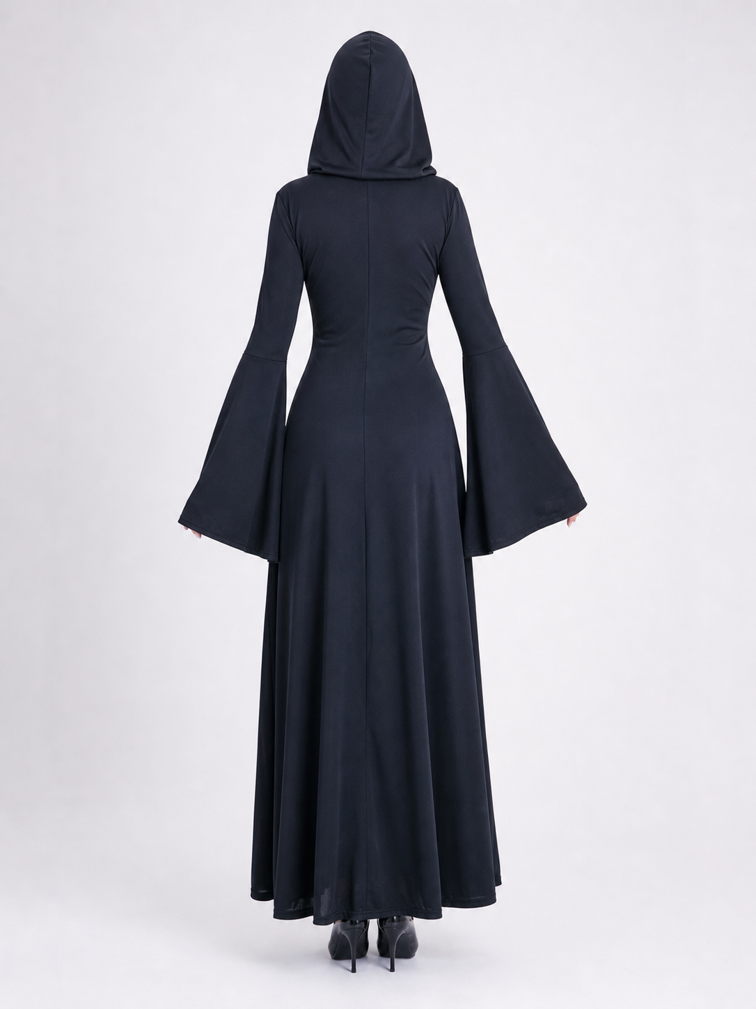 Gothic Hooded Robe with Lacing