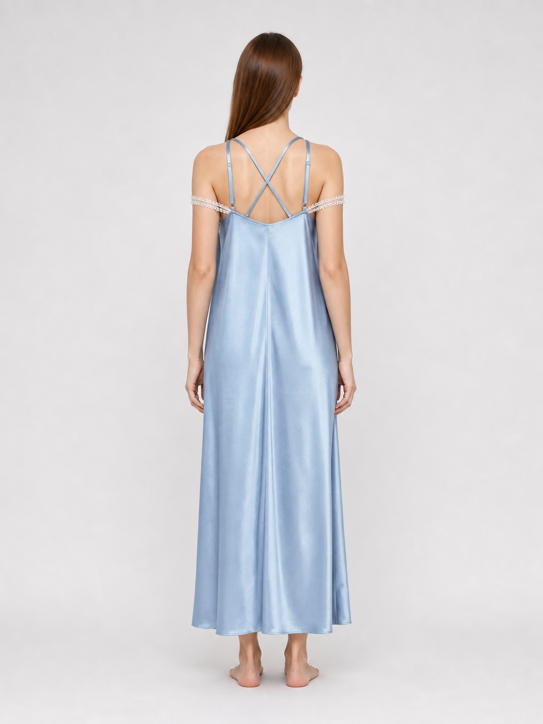 Blue Star Wars Cosplay Dress with Lace