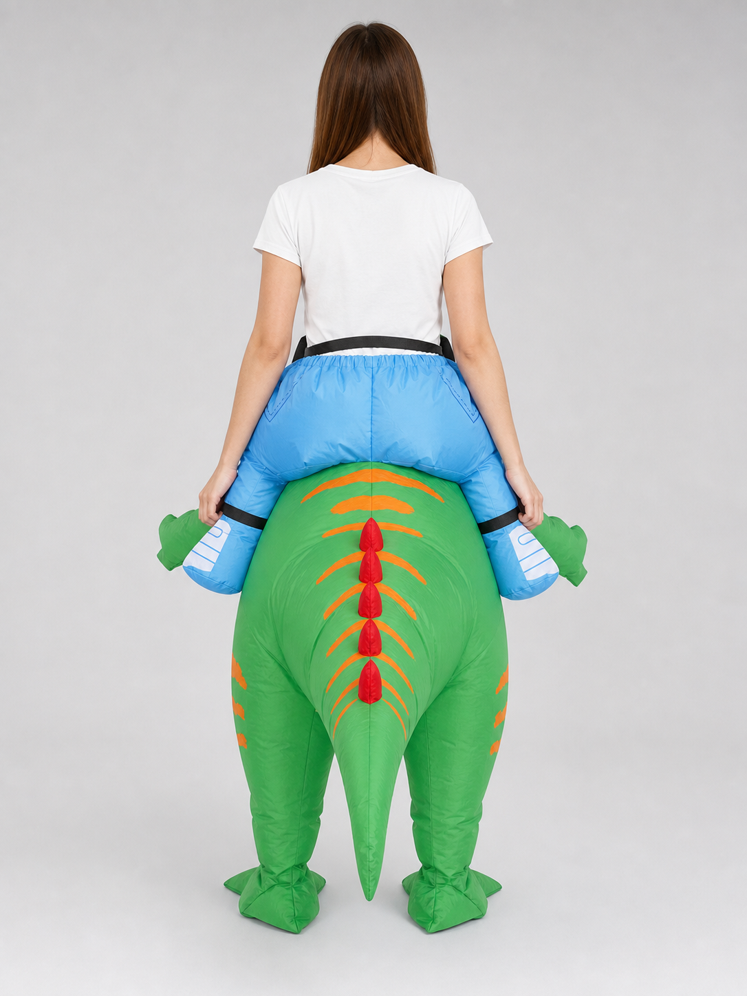 Inflatable dinosaur costume for parties and shows back view