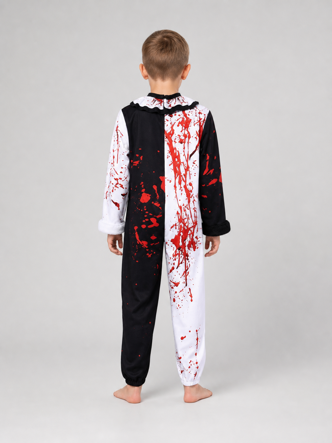 Clown Jumpsuit Costume with Red Splashes