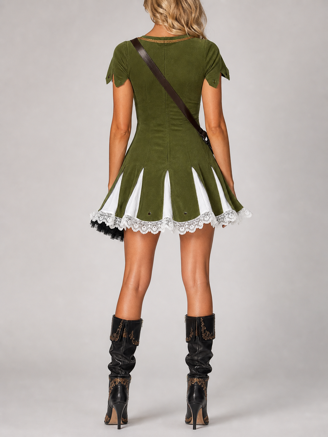 Robin Hood Costume Dress with Corset Lacing