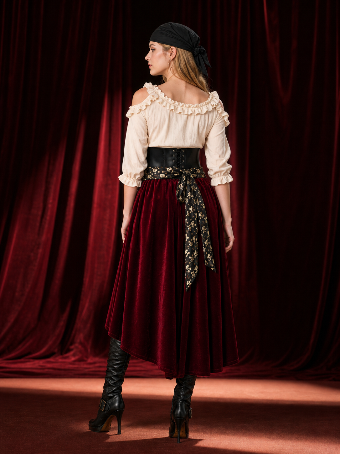 Pirate-Style Halloween Costume with Belt