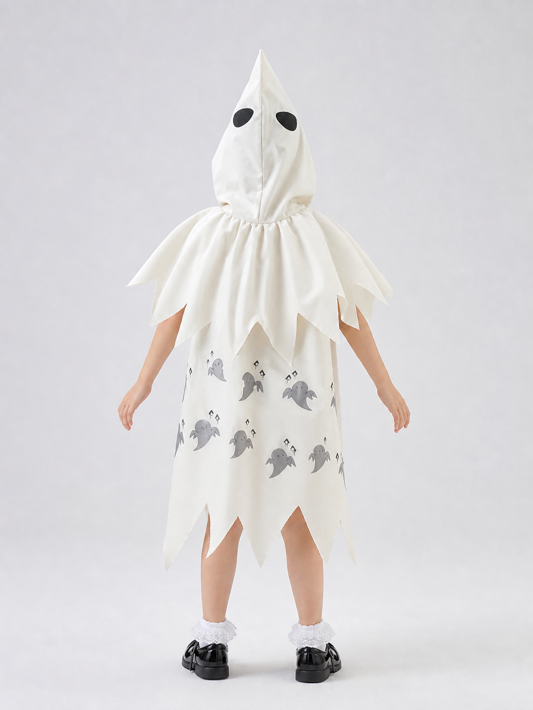 White Hooded Ghost Costume for Halloween back view