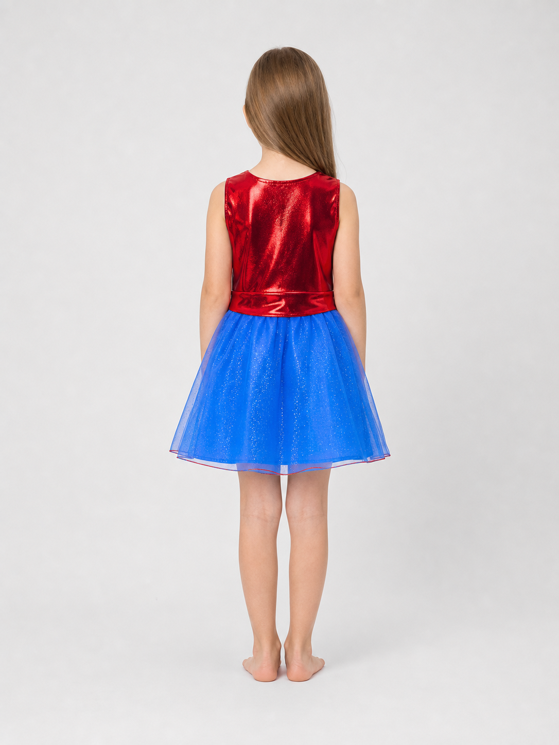 Superhero Costume: Dress and Mask back view