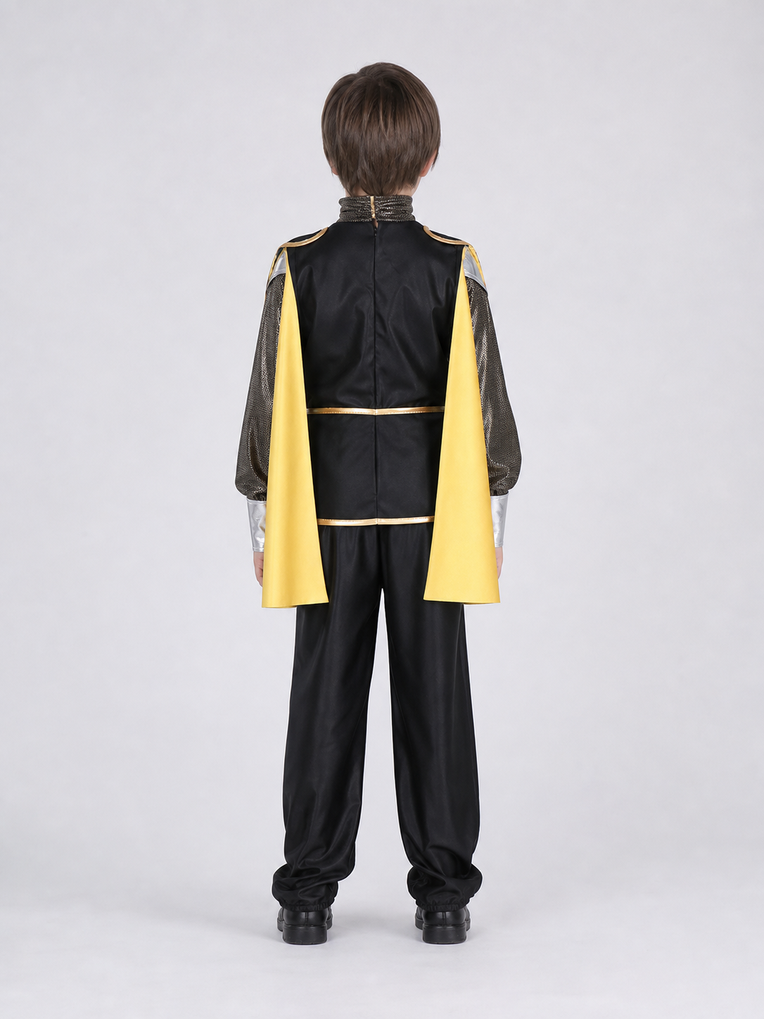 Children's knight costume with tunic, cape, and pants