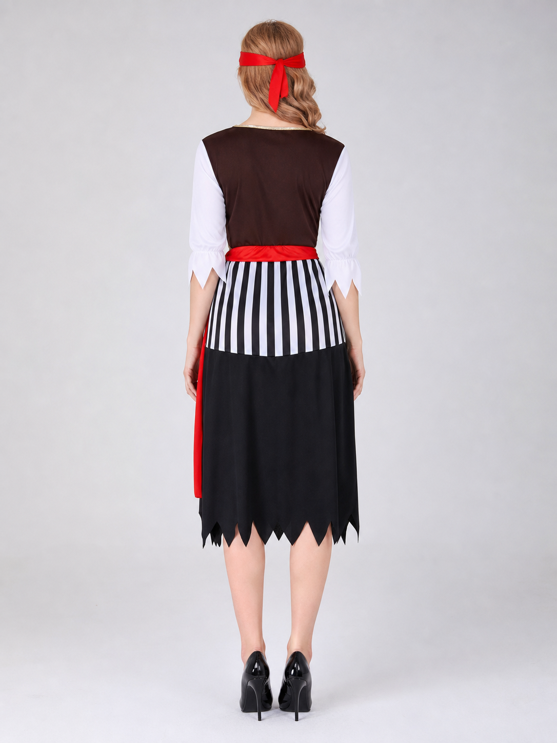 Carnival Pirate Costume with Accessories back view