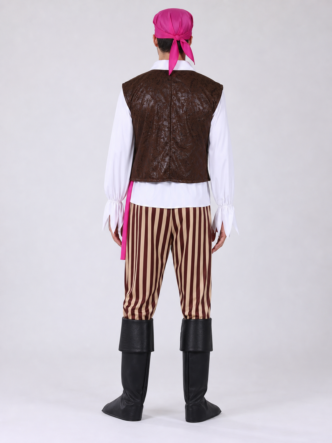 Carnival Pirate Costume with Accessories for Halloween back view