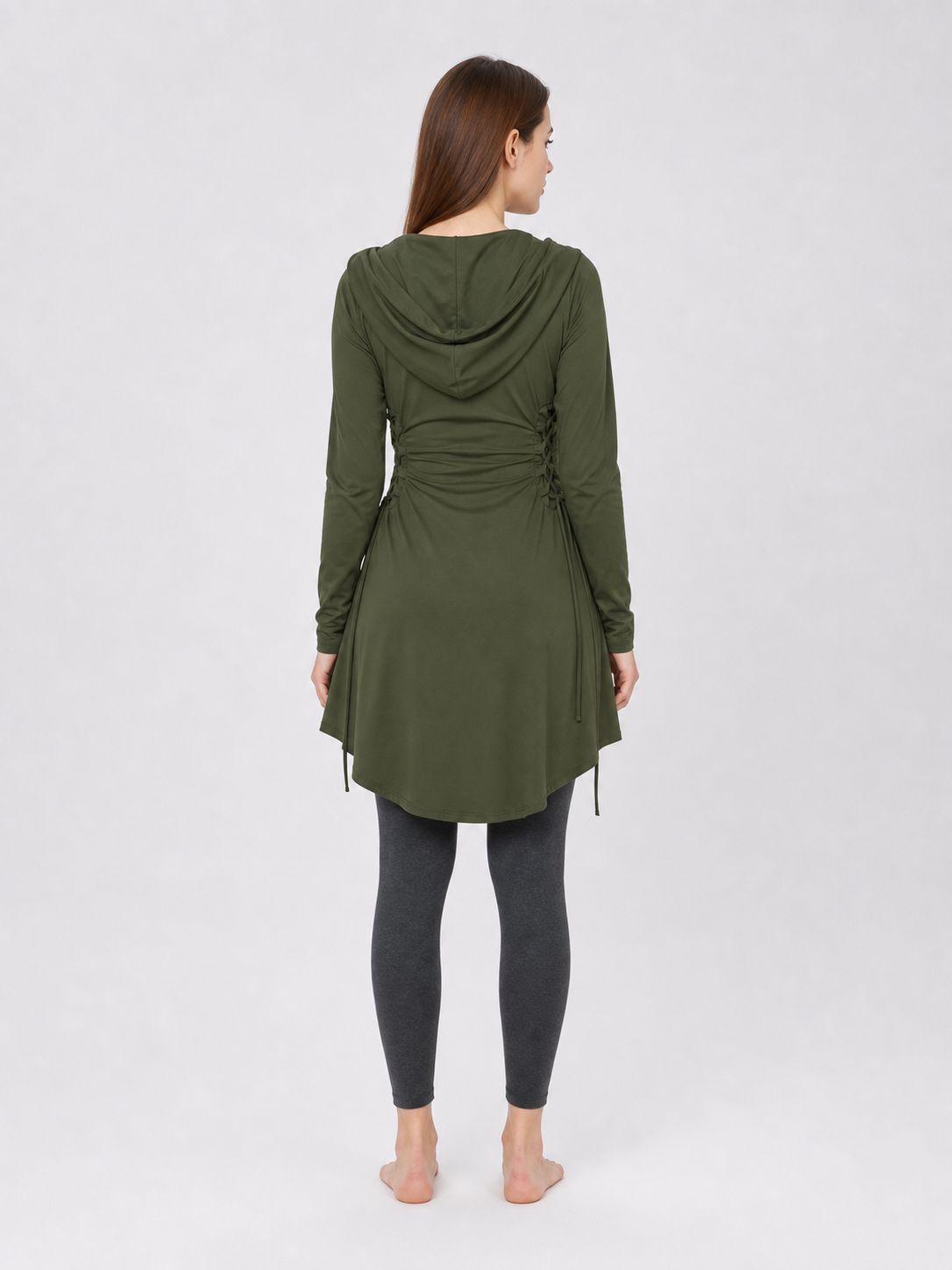 Olive Medieval Hooded Tunic