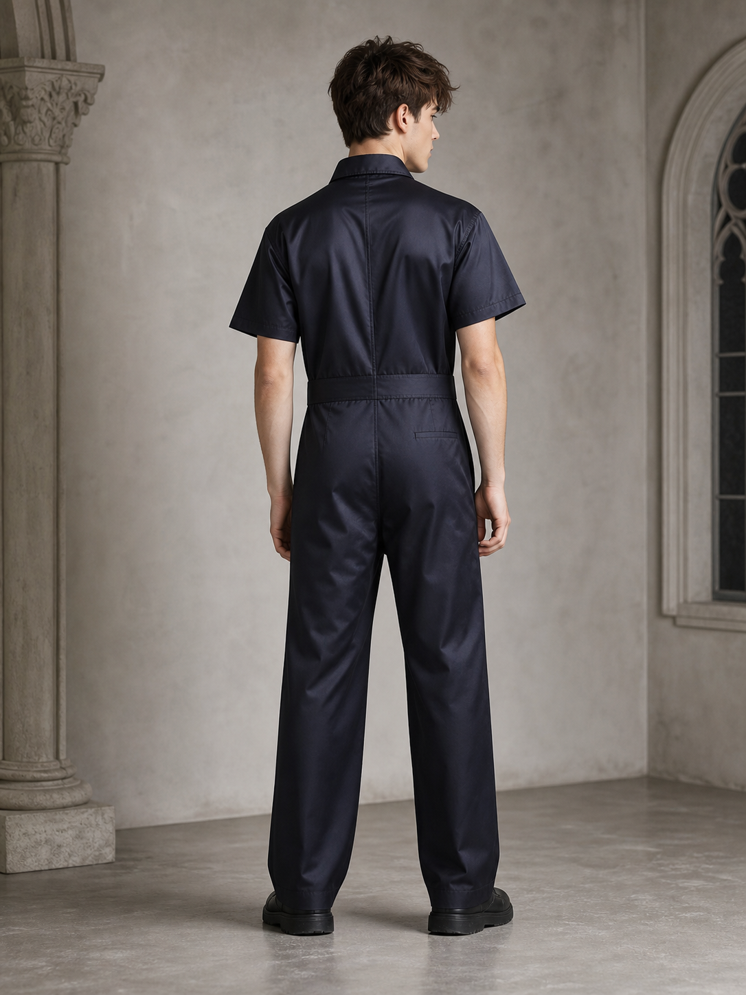 Practical children's short-sleeve jumpsuit